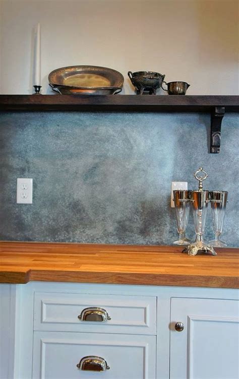 sheet metal backsplash ideas|rustic metal backsplashes for kitchen.